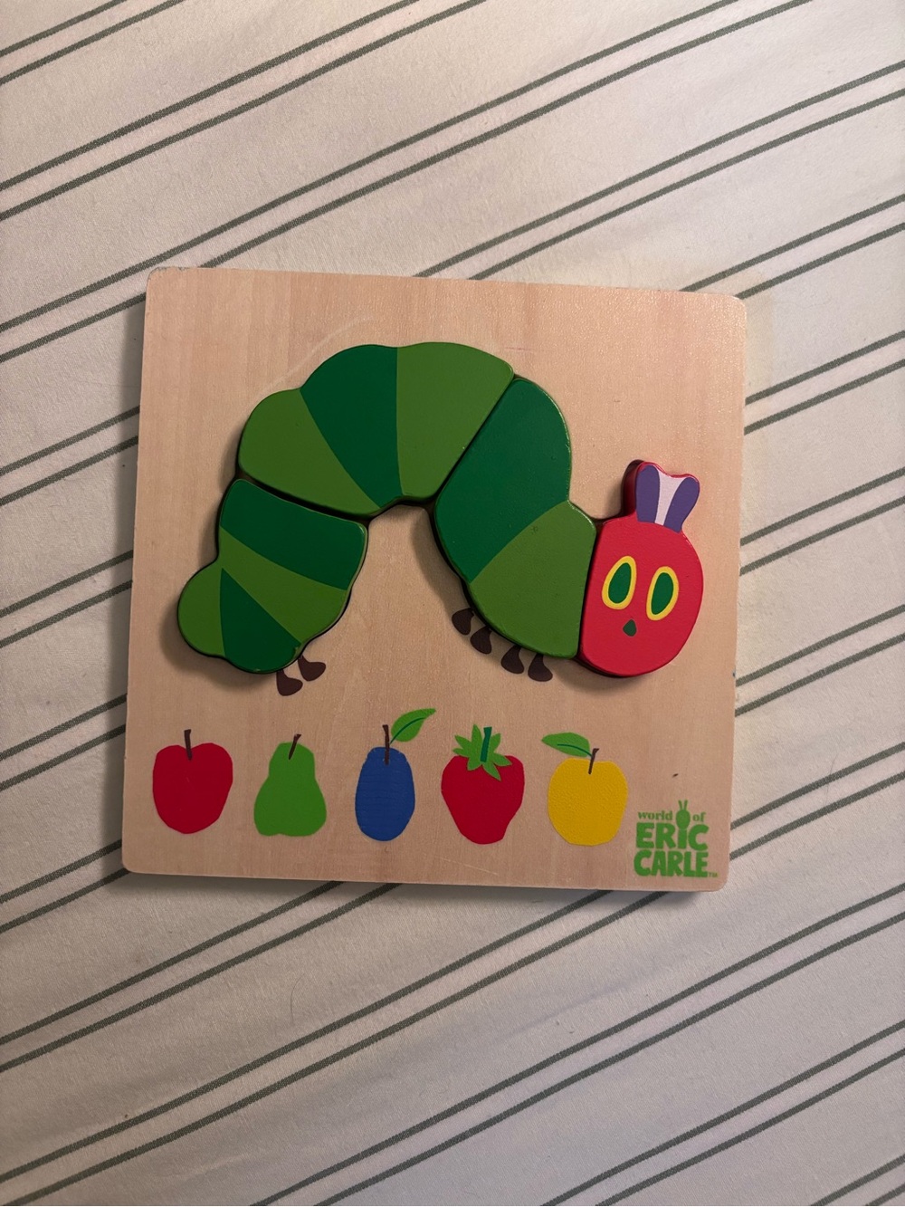 Eric Carle The Very Hungry Caterpillar Wooden Puzzle - Colorful Toddler Toy